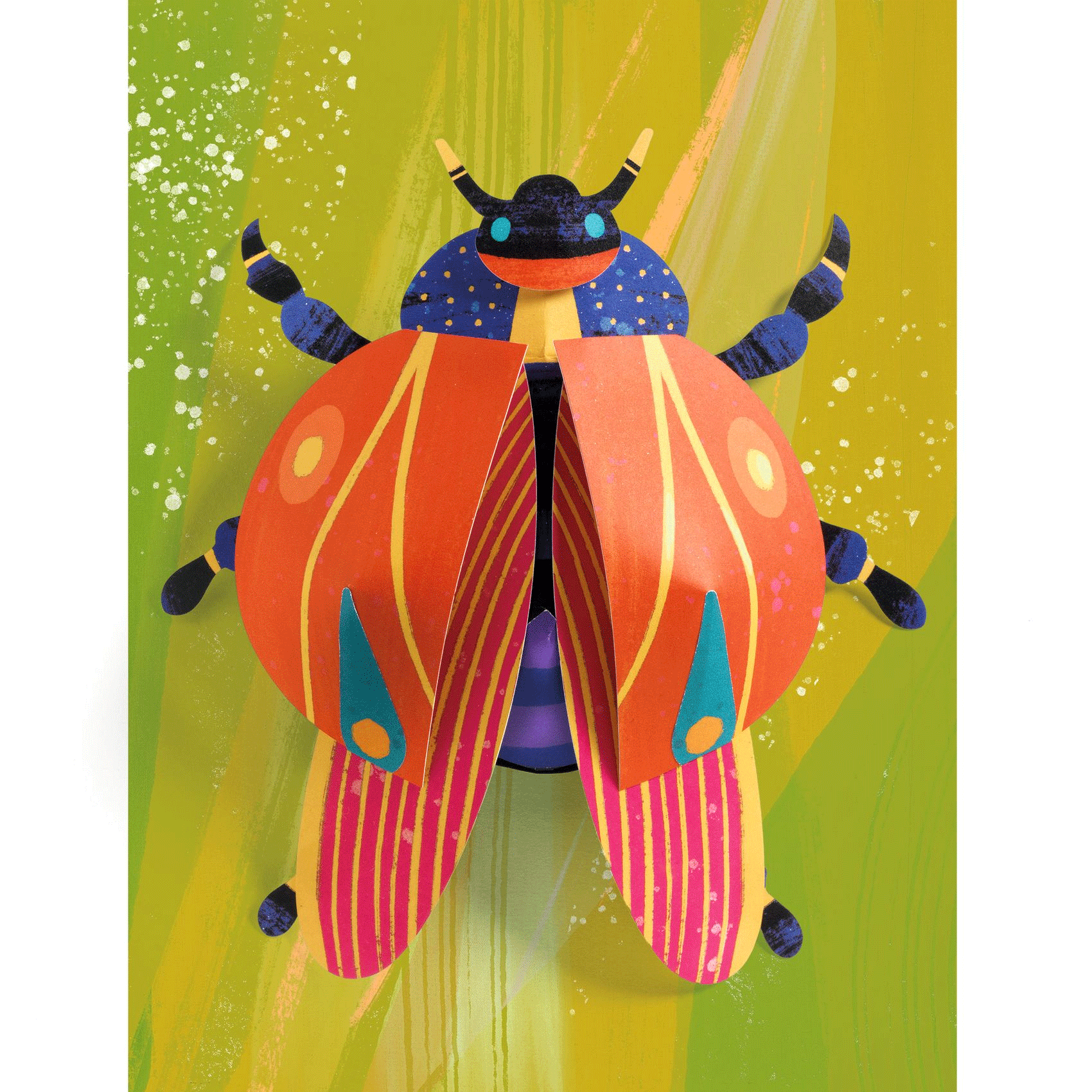 Djeco Paper Bugs Art Set - Creative DIY Craft Kit for Kids, Fun Insect-Themed Activity for Home & Classroom Use