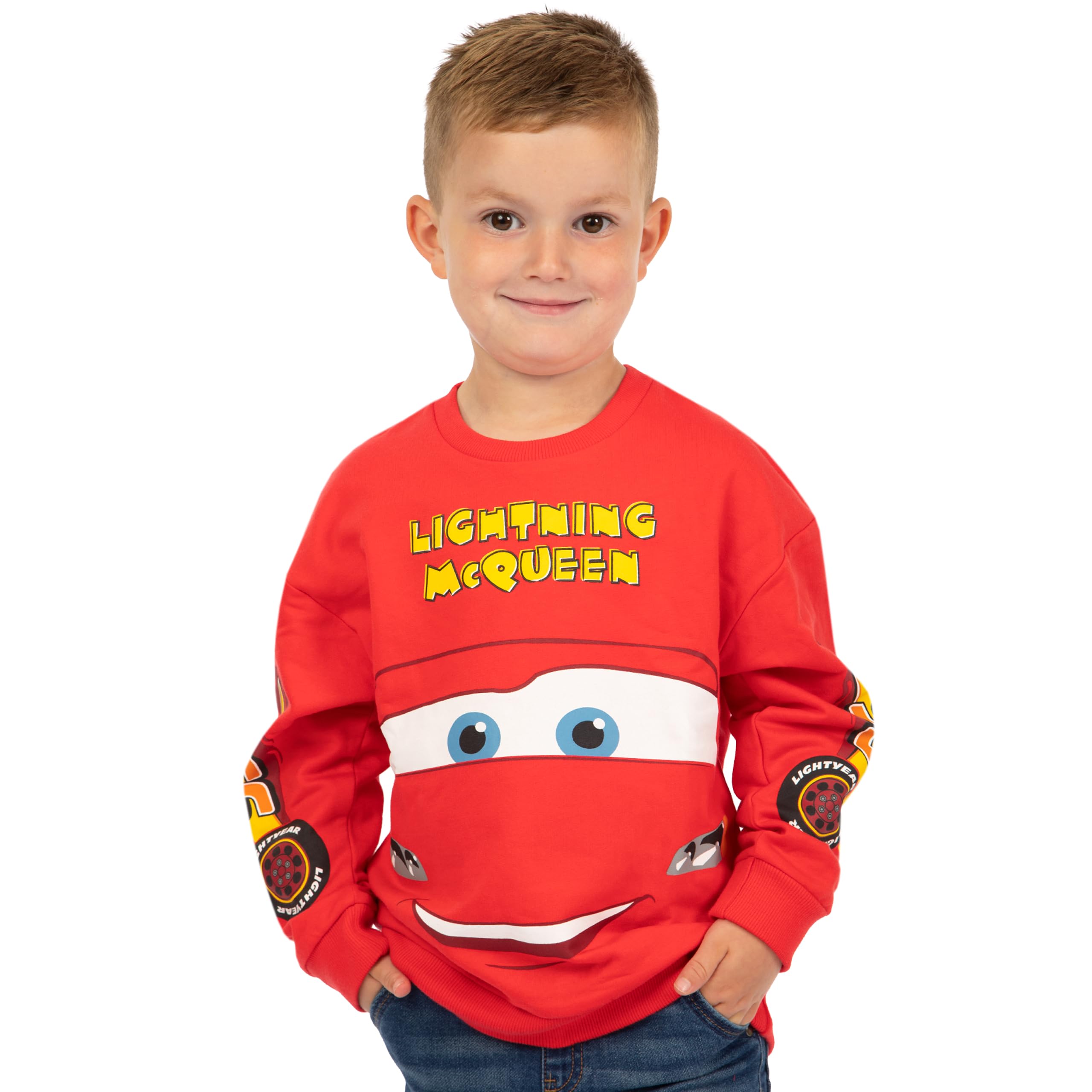 Disney Cars Lightning McQueen Boys' Sweater - Cute Cartoon Character Pullover for Kids (Sizes 2T-8) - Perfect for Birthday Gifts, Christmas & Daily Wear