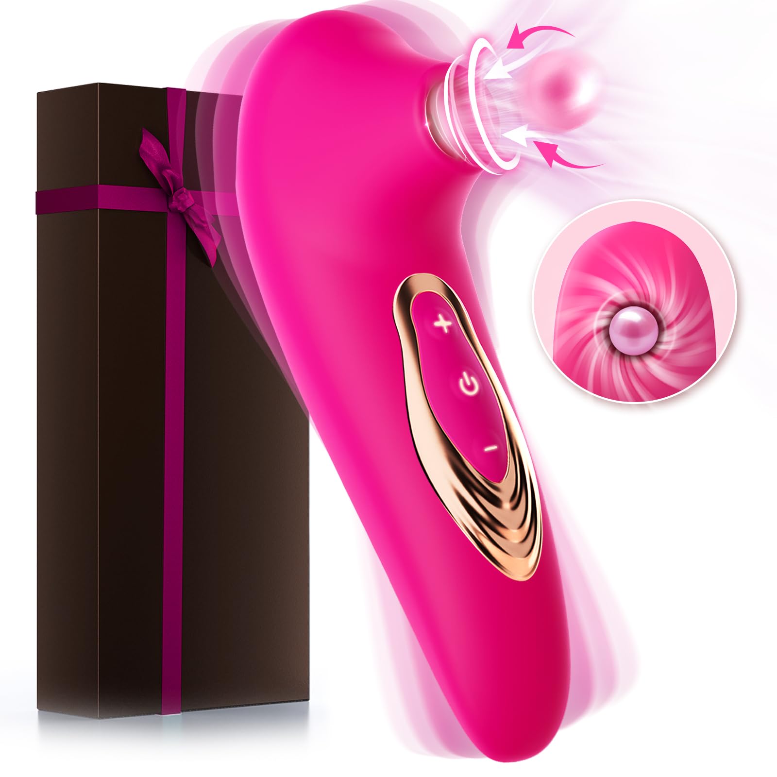 Powerful Clitoral Vibrator for Women - 5 Suction & Vibration Modes, Rechargeable G-Spot Stimulator, Couples Sex Toy for Enhanced Pleasure - Perfect for Solo Play or Romantic Nights with Partner