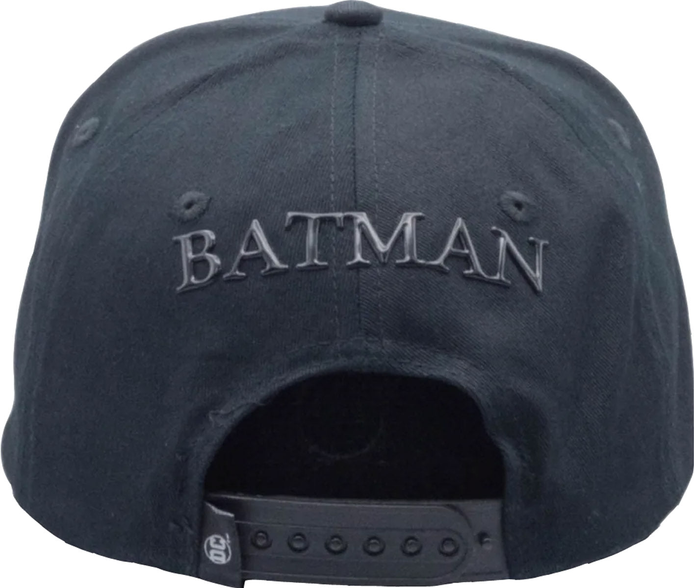 DC Comics Batman All Black Rubber Logo Baseball Cap - Stylish Superhero Hat for Men & Women - Perfect for Cosplay, Casual Wear & Gifts
