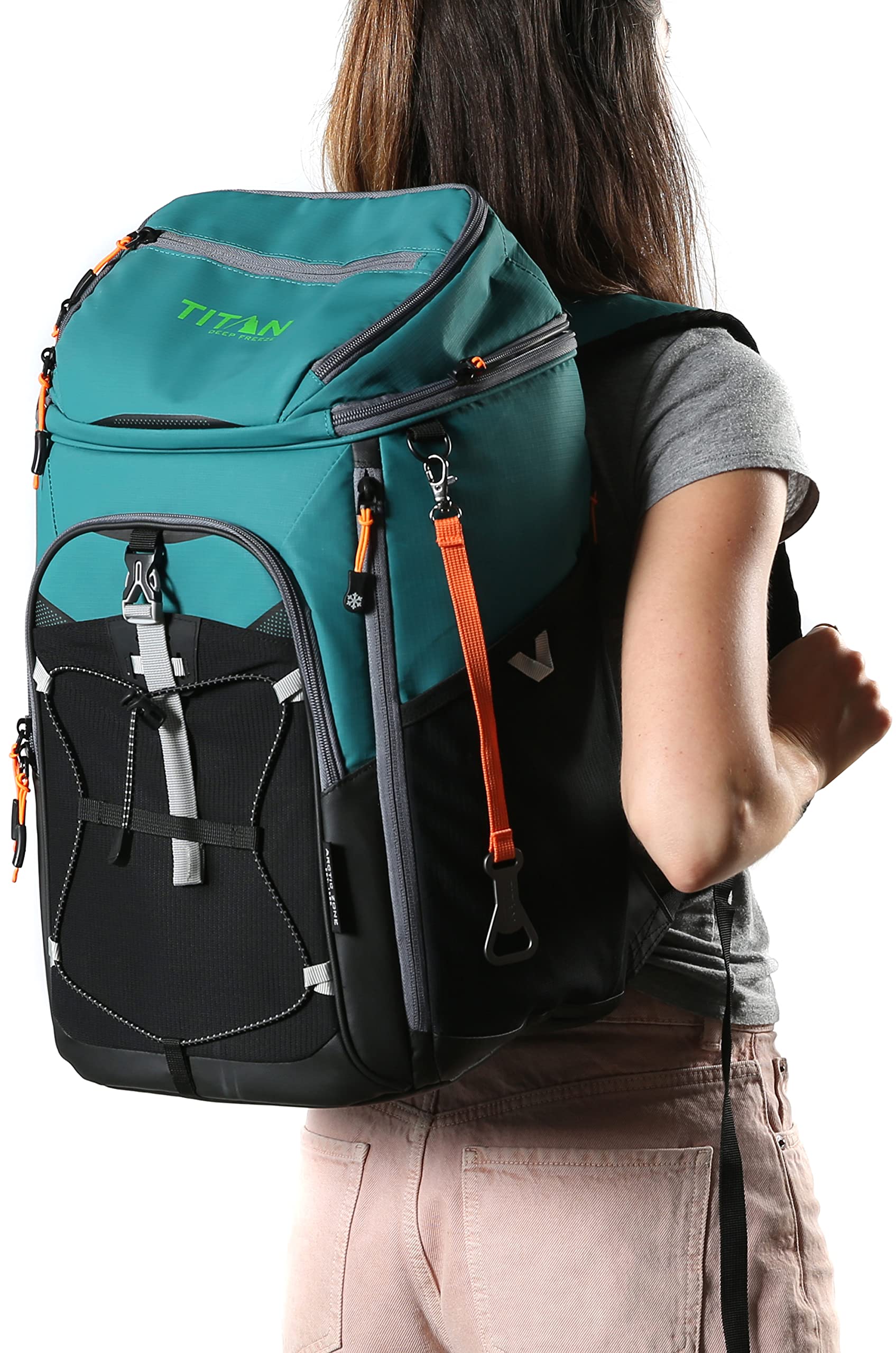 Titan Deep Freeze 30 Can Backpack Cooler with Ice Packs - Insulated Waterproof Cooler Bag for Camping, Beach, Picnics & Outdoor Adventures