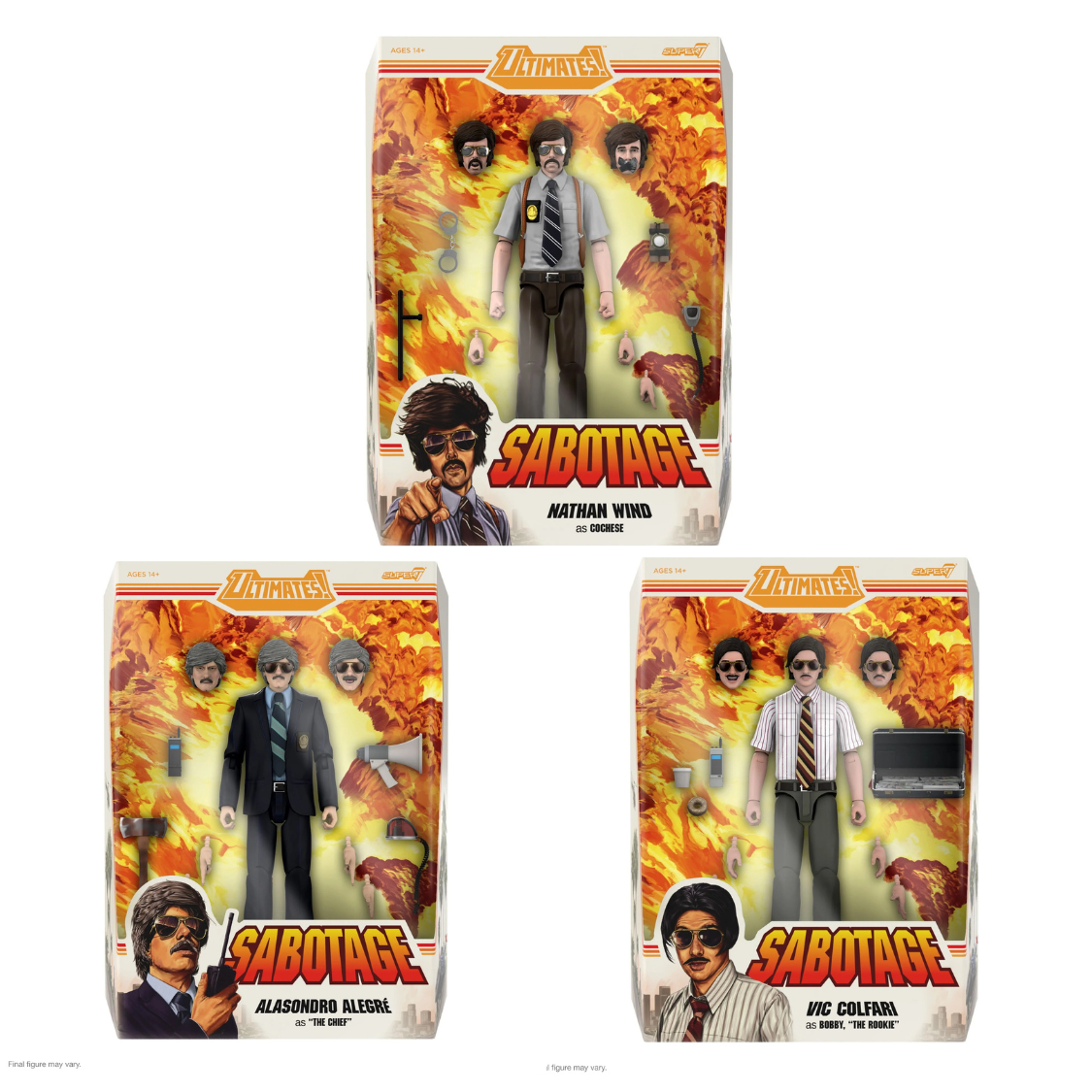 Sabotage Ultimates Action Figure Bundle (3x7 Figures) - Perfect for Collectors, Display & Gaming Scenes