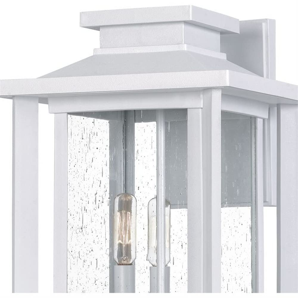 17 Inch Outdoor Wall Lantern - Coastal Style Wet Location Approved - White Lustre Finish - Transitional Design - Perfect for Porch, Patio & Garden Lighting - Model 71-Bel-4423723