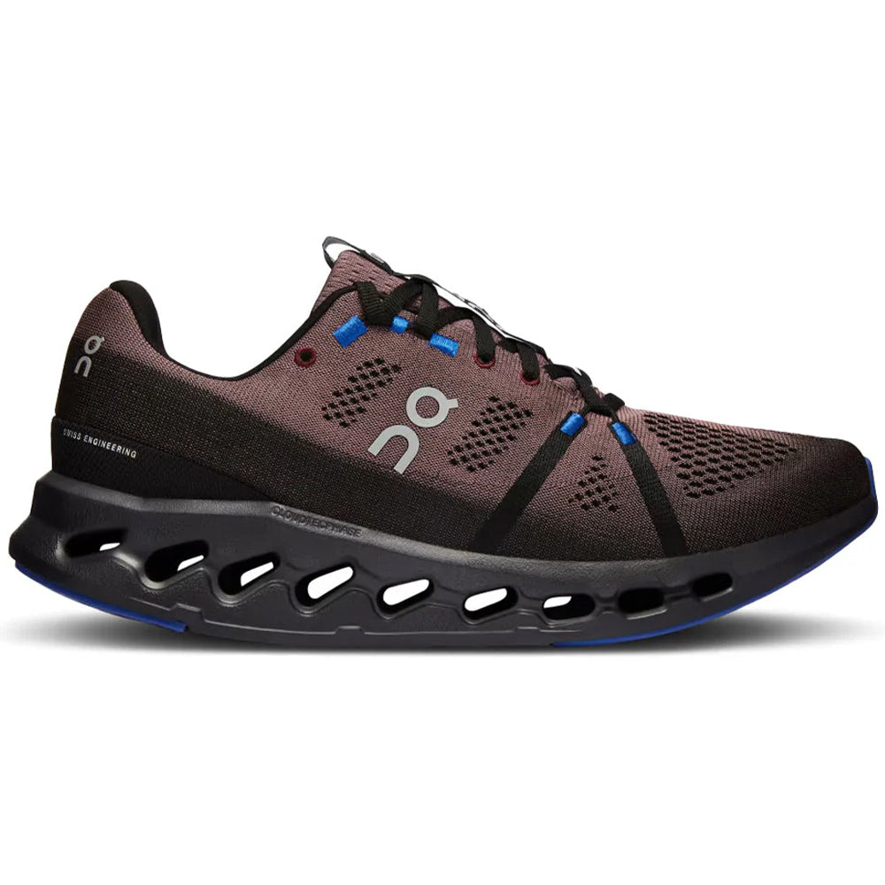 Men's On Cloudsurfer Running Shoes - Black/Cobalt - Size 12 D Medium - Lightweight Cushioned Sneakers for Road Running & Gym Workouts