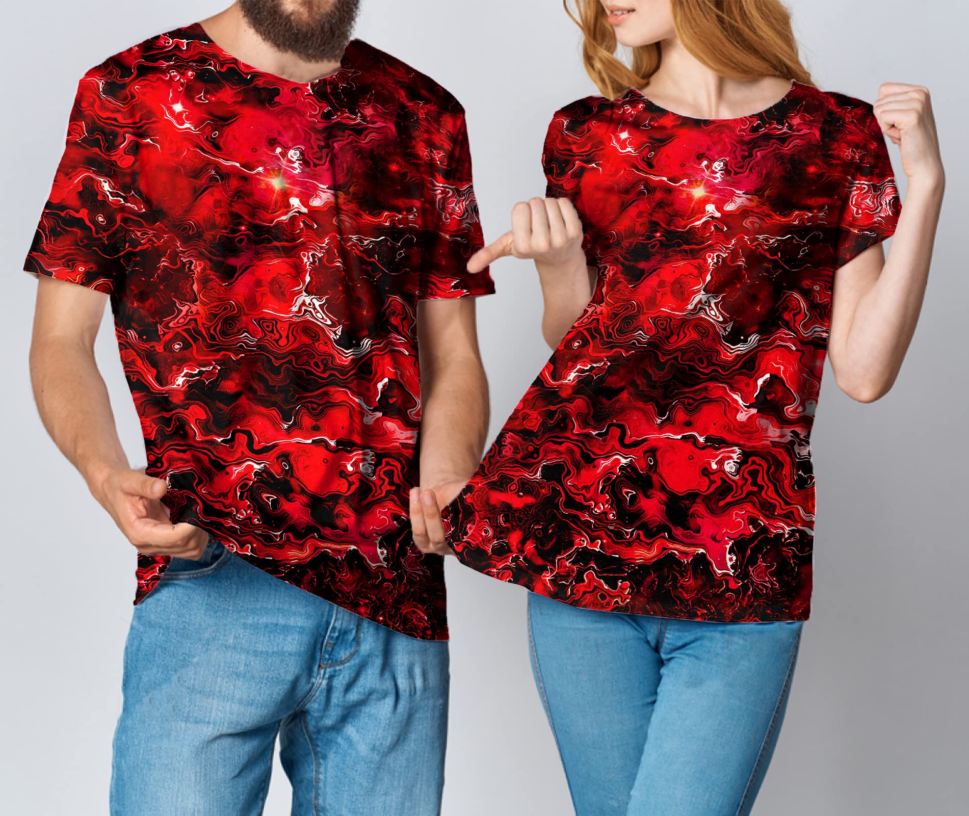 Yasswete Unisex 3D Printed Short Sleeve T-Shirt for Men & Women - Trendy Graphic Tee for Casual Wear, Street Fashion & Everyday Outfits