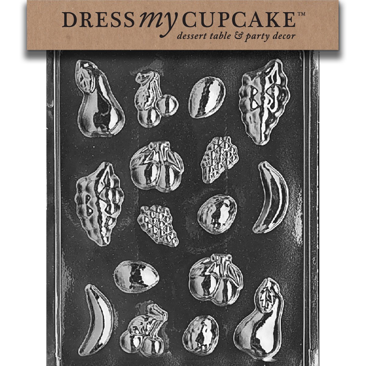 Premium Chocolate Candy Mold for Cupcakes - Fruit Assortment Silicone Baking Tool | Perfect for Birthday Parties, Baby Showers & Holiday Desserts