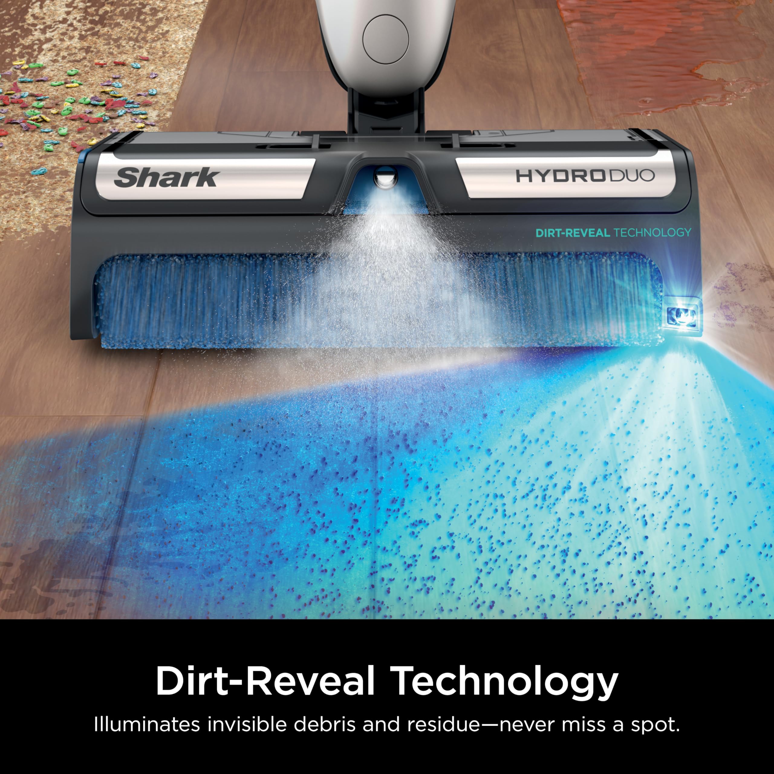 Shark HydroDuo Cordless Hard Floor Cleaning System with Dirt-Reveal Technology | Wet & Dry Debris Pickup | Mops & Scrubs Simultaneously | Works on Hardwood, Tile, Laminate & Stone Floors | Perfect for Daily Cleaning in Kitchens, Bathrooms & High-Traffic Areas | Stone Metallic WW201