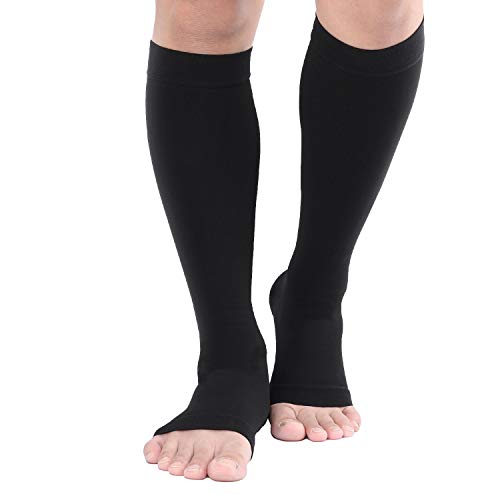 15-20mmhg Open-toe Black