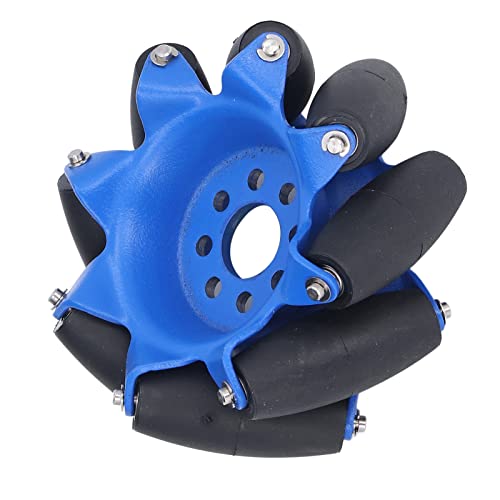 3in Omnidirectional Wheel - SPCC Steel Hub, High Precision Dual Bearing Design with TPU Rubber Rollers for Industrial Robots | Smooth 360° Movement | Perfect for AGV, Automated Guided Vehicles & Mobile Robot Applications (Left Wheel Model 5606-0100-0076)