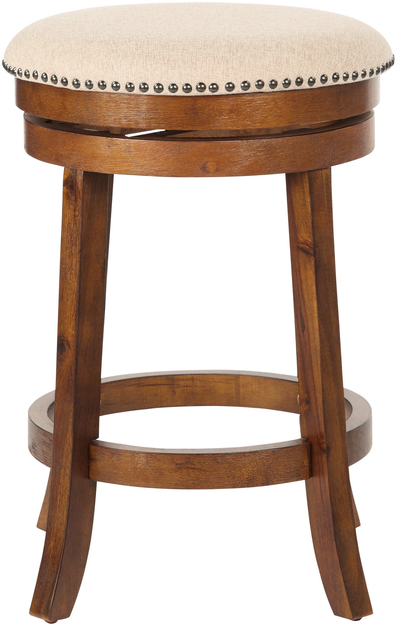 Office Star Round Backless Swivel Stool - 2 Pack Bar Stools with 360 Degree Rotation, Adjustable Height for Kitchen Counter, Home Office & Commercial Use [MET17]