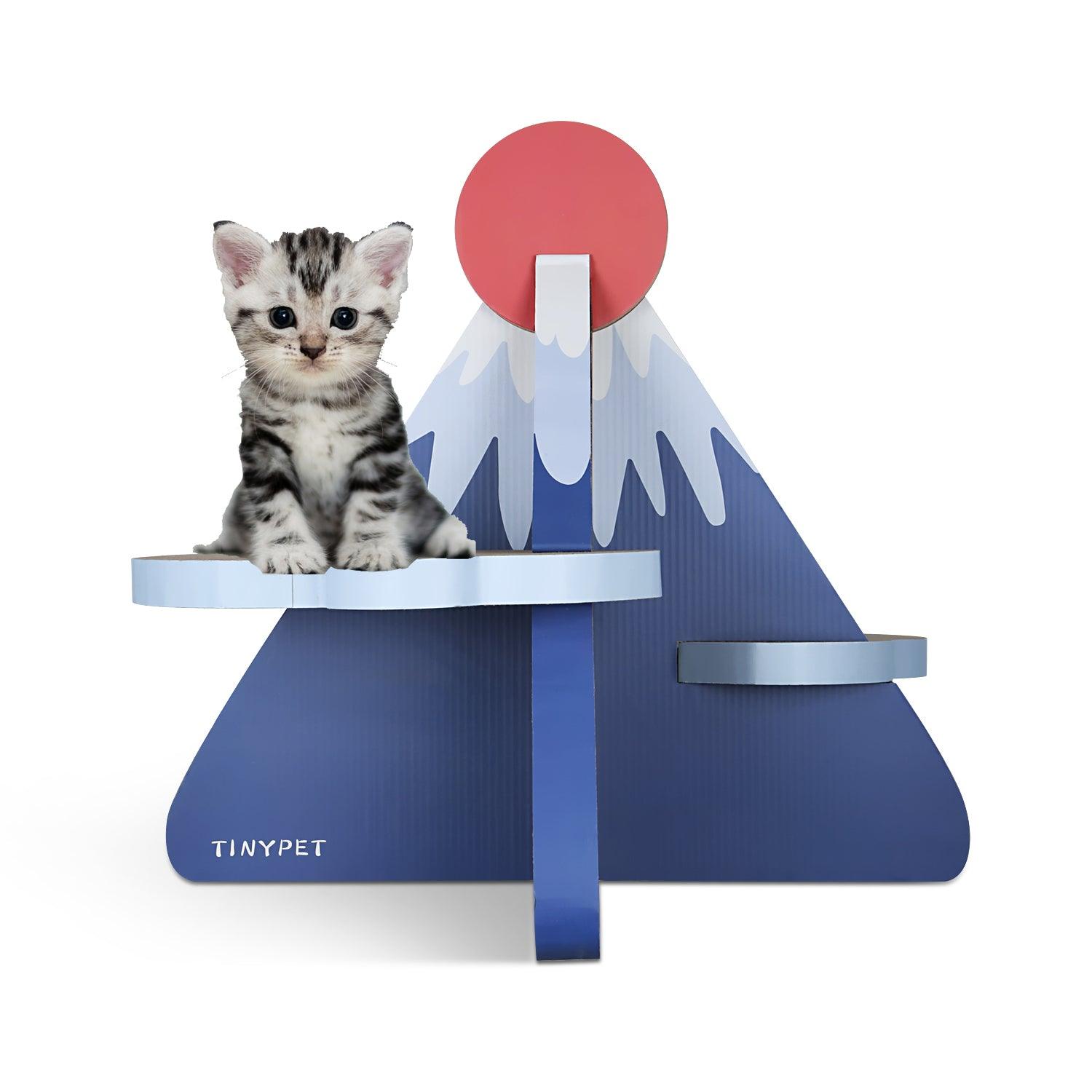 Premium Cat Scratcher Post Board - Fuji Mountain Shaped Scratching Lounge & Bed for Cats - Durable Sisal Pad Protects Furniture - Perfect for Indoor Play & Relaxation