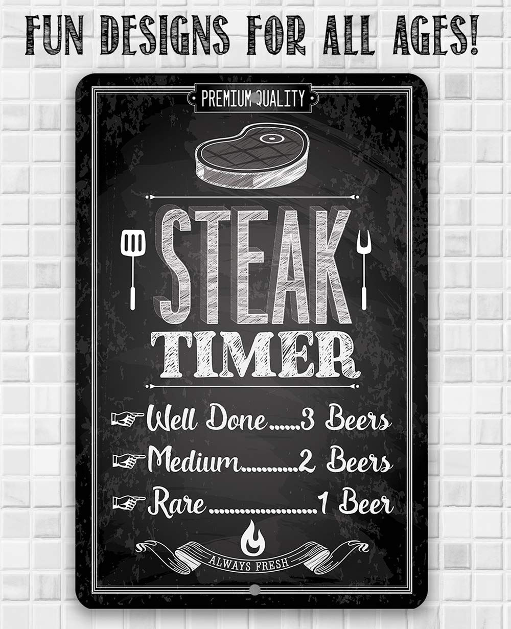 Durable Metal Grill Signs for Indoor & Outdoor Use - Perfect BBQ Restaurant Decor & Gift Idea (8