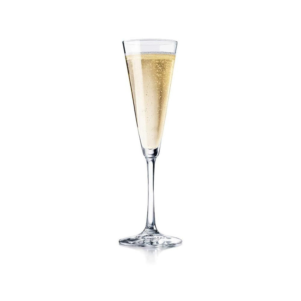 Libbey Vina 6.5 Oz Trumpet Flute Wine Glasses - Set of 12 Elegant Stemware for Champagne, Cocktails & White Wine - Perfect for Weddings, Parties & Fine Dining