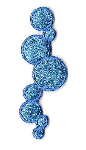 Bubbles Water Fish Tank Embroidered Iron On Applique Patch for DIY Crafts, Swimwear, Backpacks & Jeans Decoration