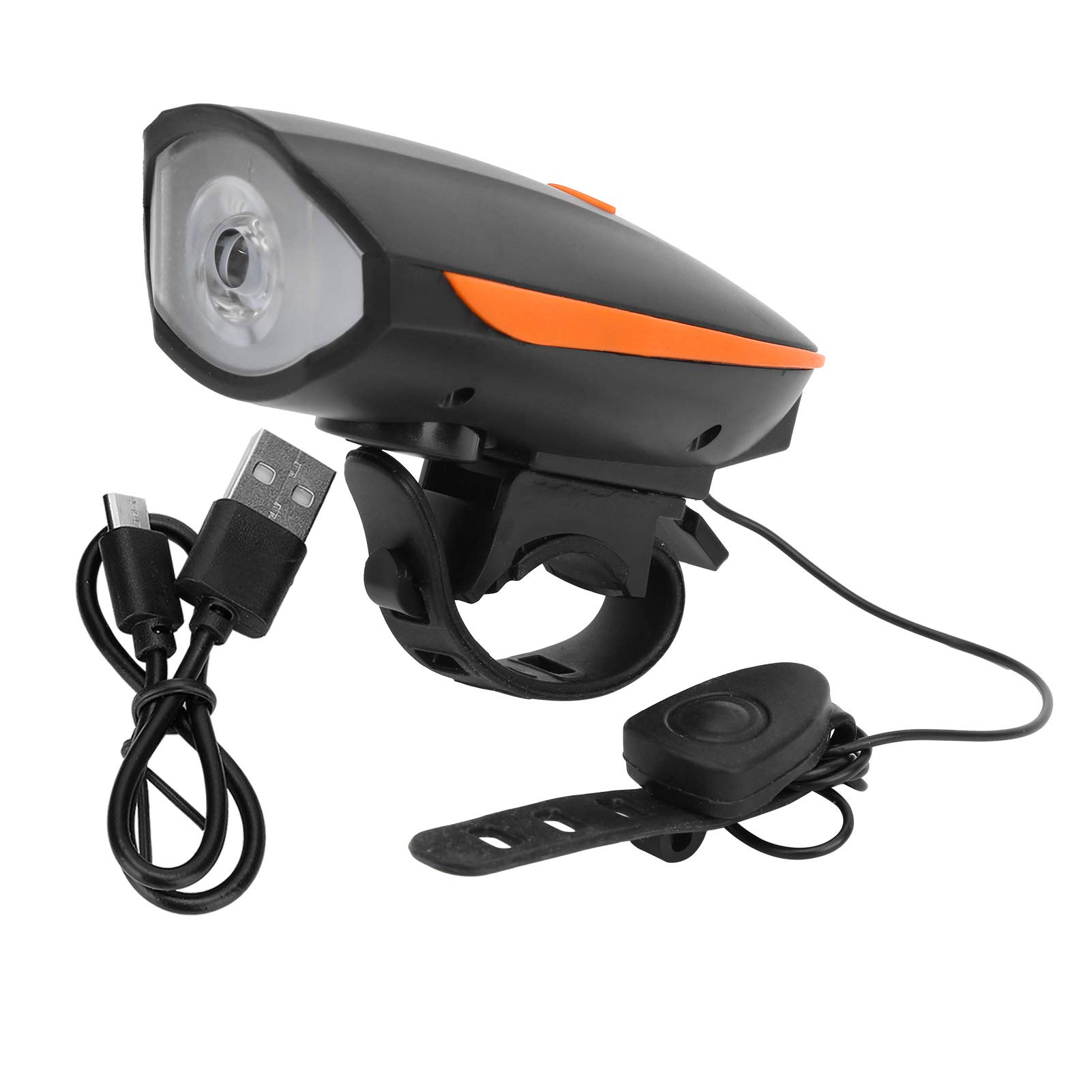 VGEBY Bike Light with Horn - USB Rechargeable, Waterproof Front Light for Night Cycling & Safety - Perfect for Commuting, Mountain Biking & Urban Riding