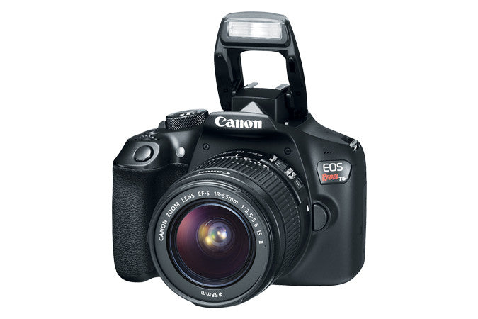 Canon EOS Rebel T6 DSLR Camera with 18-55mm IS II Lens Kit (Black) - Perfect for Travel Photography, Vlogging & Family Portraits