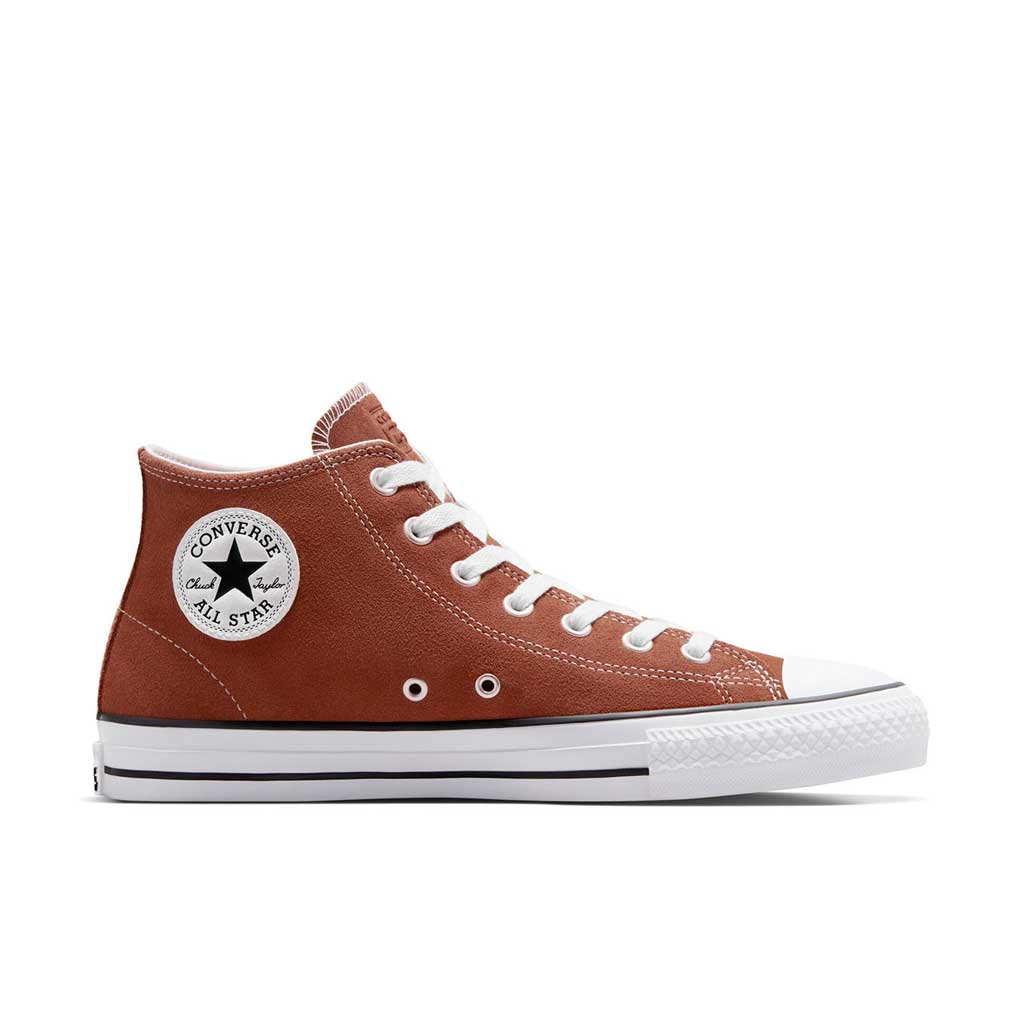 Converse CTAS Pro Mid Suede Sneakers - Tawny Oil/White Color - High Top Basketball Shoes for Men & Women - Perfect for Streetwear & Casual Outfits