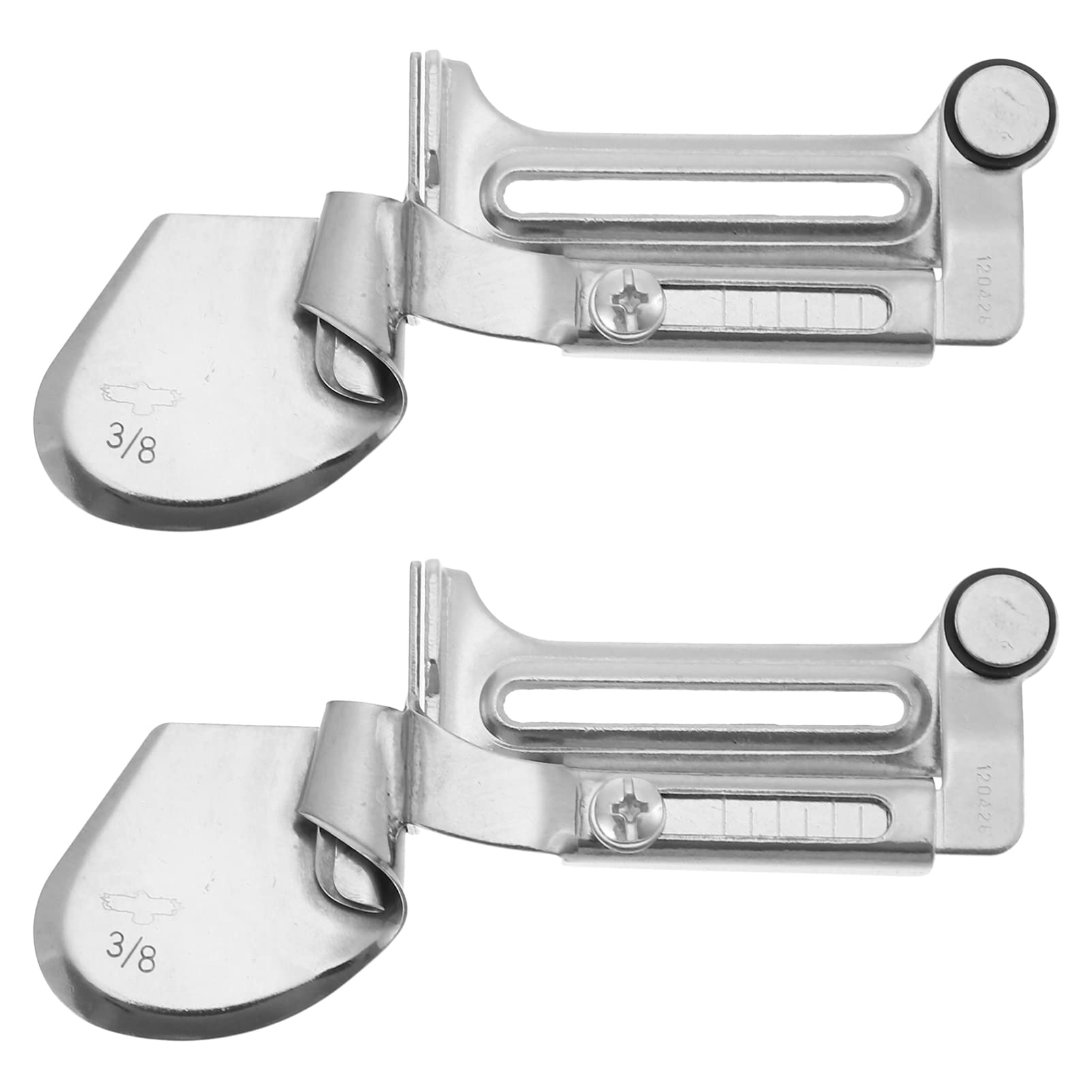 Wakauto 2-Piece Adjustable Double Fold Right Angle Bias Binder Presser Foot - Stainless Steel Sewing Machine Attachment for Quilting, Edging & Binding - Perfect for Home & Professional Sewing Projects