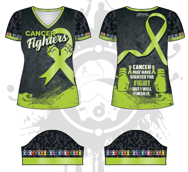 Cancer Fighters Women's Jersey - Comfortable & Inspirational Apparel for Survivors & Supporters - Perfect for Fundraisers, Walks & Awareness Events