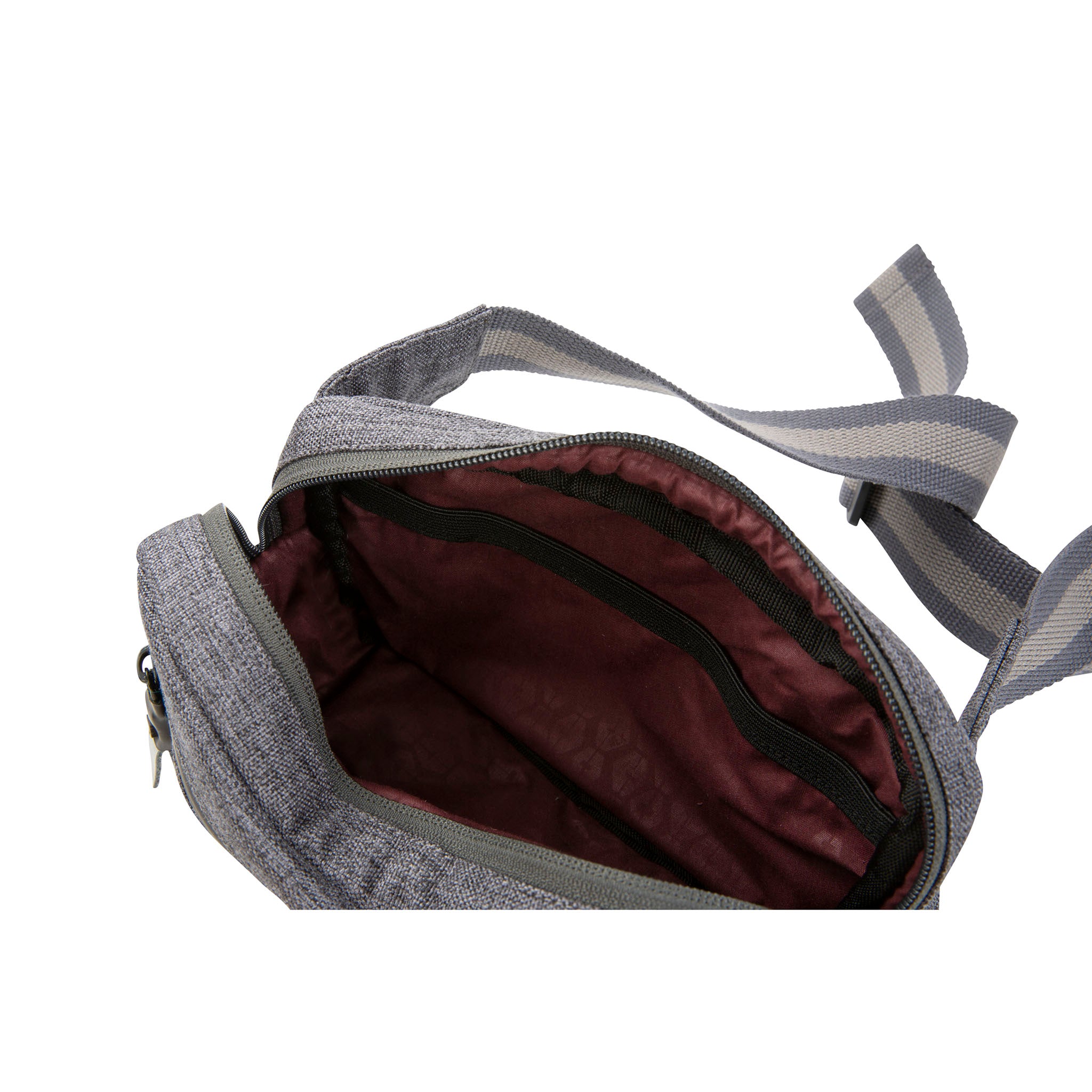 Instinct Grey Woven Waist Pack - Lightweight & Durable Fanny Pack for Hiking, Travel & Everyday Use