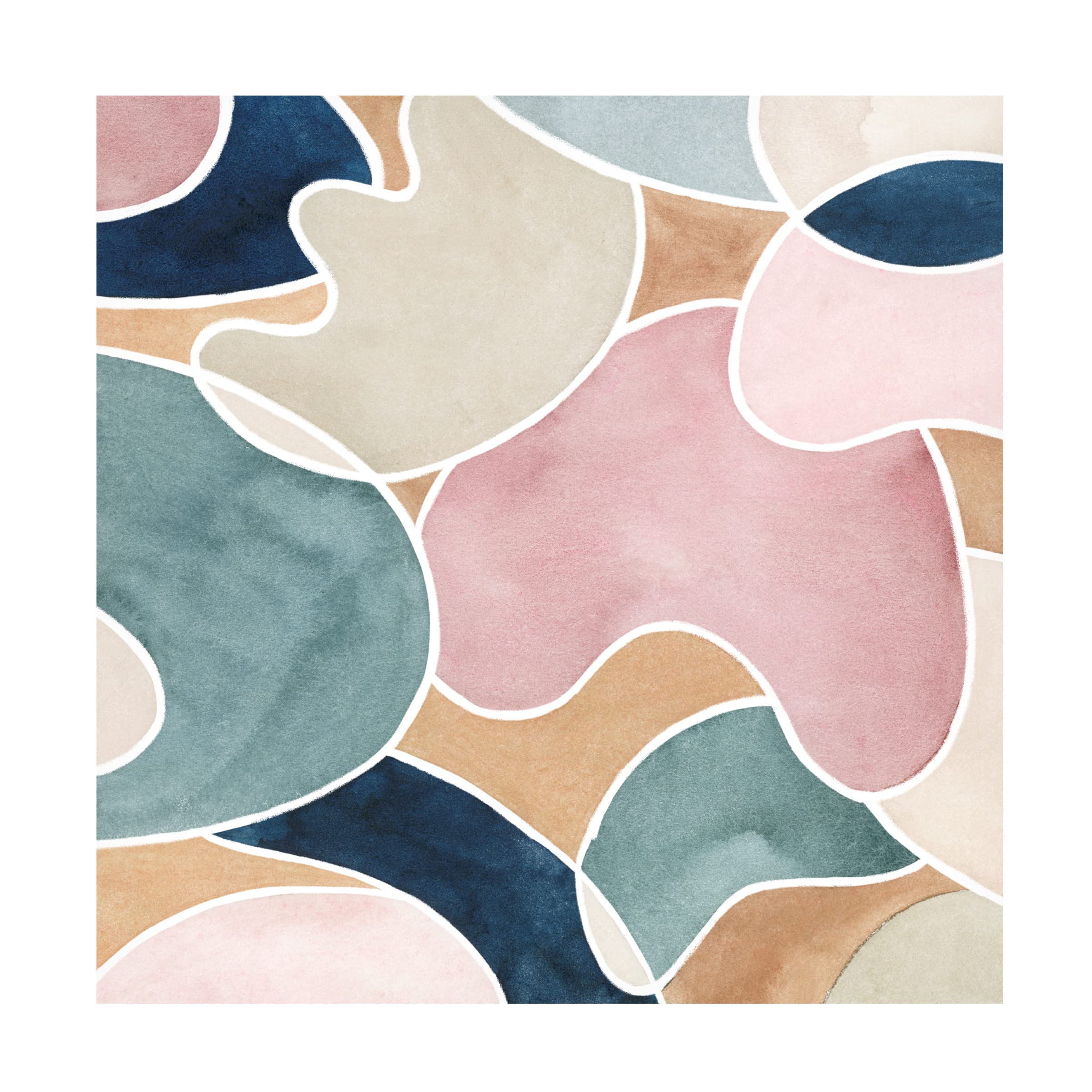 Grace Popp 'Shifters II' Canvas Wall Art Print - Modern Abstract Painting for Living Room, Bedroom & Office Decor - Trademark Fine Art Collection