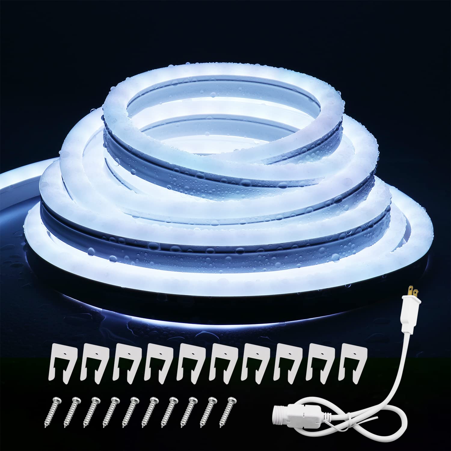 16.4FT LED Neon Rope Lights - Waterproof Flexible for DIY, Gaming Room & Party Decor