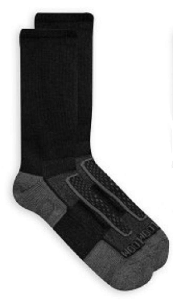 Fruit of the Loom Boys' Big 6-Pair Half Cushion Crew Socks - Black, Medium (Size 8-12) | Comfortable Cotton Socks for School, Sports & Everyday Wear