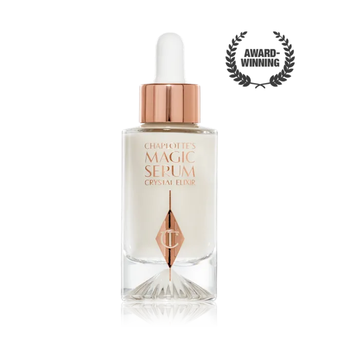 Charlotte Tilbury Charlotte's Magic Serum Crystal Elixir 30ml - Anti-Aging Face Serum with Hyaluronic Acid & Vitamin C for Glowing Skin | Day & Night Moisturizer for Women