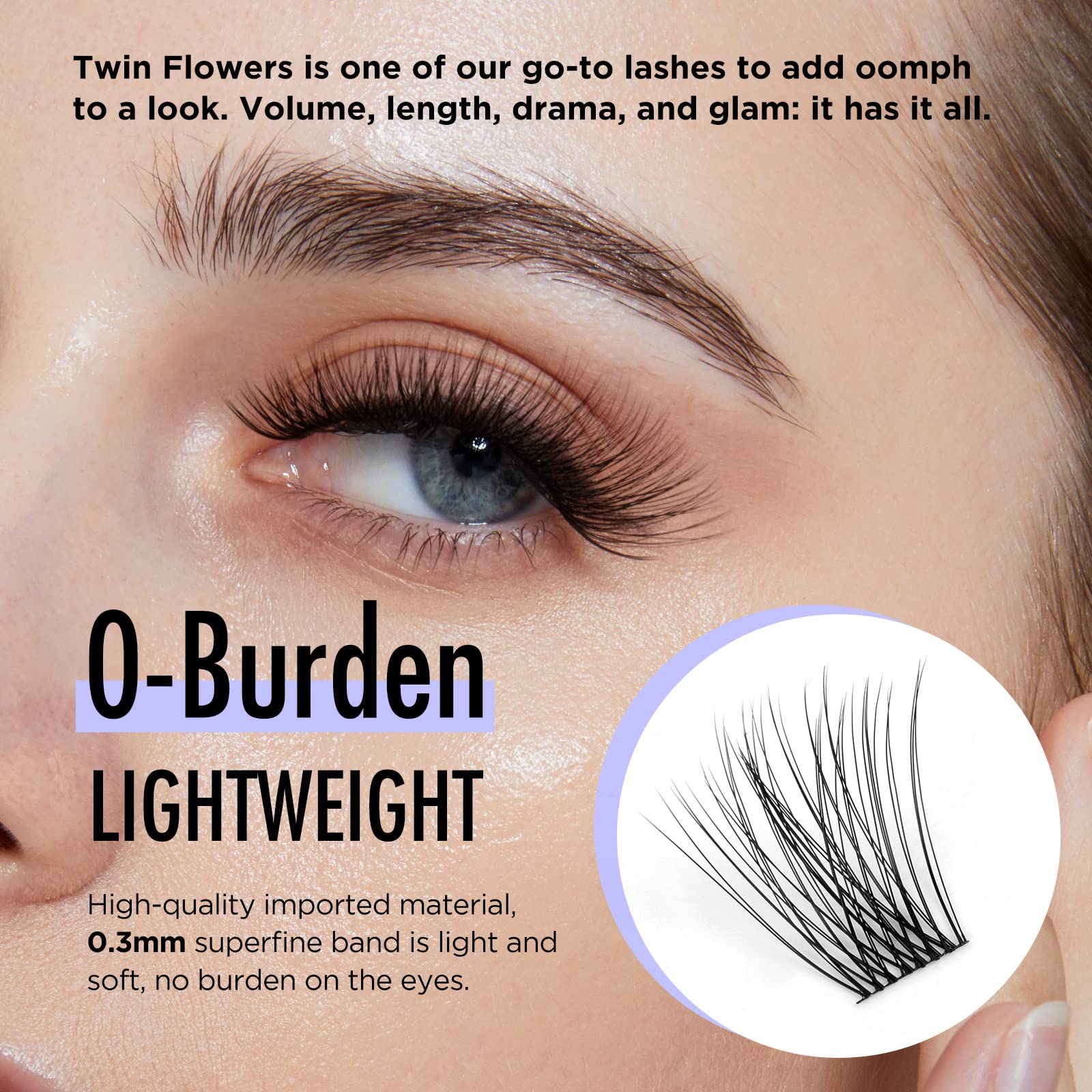 BEYELIAN 168 Pcs Individual Cluster Lashes D Curl - Natural Look False Eyelashes Extension, Reusable Glue Bonded, Super Thin Black Band Mix (Style3 0.07) for DIY Eyelash Extension | Perfect for Daily Wear, Parties & Special Occasions