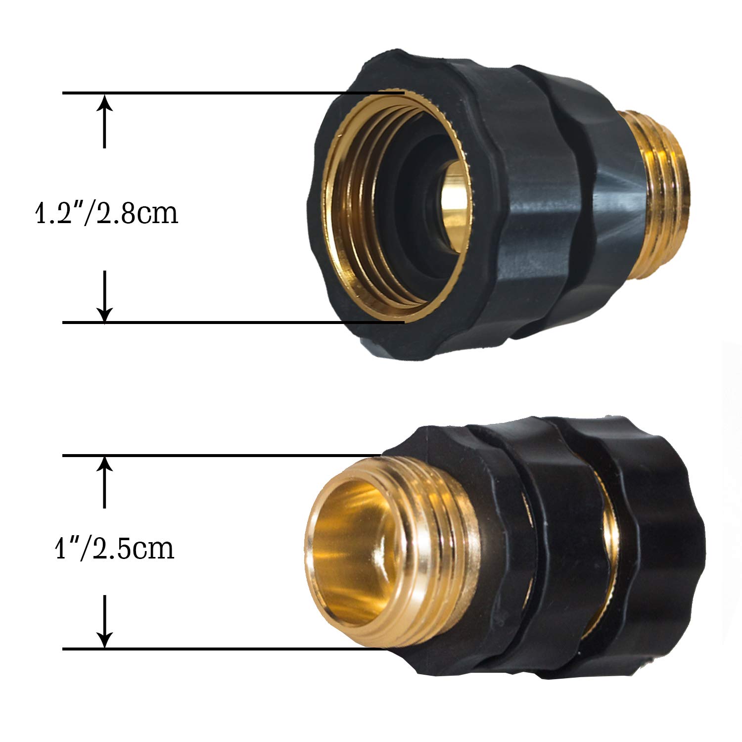 Hourleey 3/4 Inch Garden Hose Quick Connector Set - 3 Pack Male & Female Fittings for Easy Watering, Sprinklers & Outdoor Cleaning