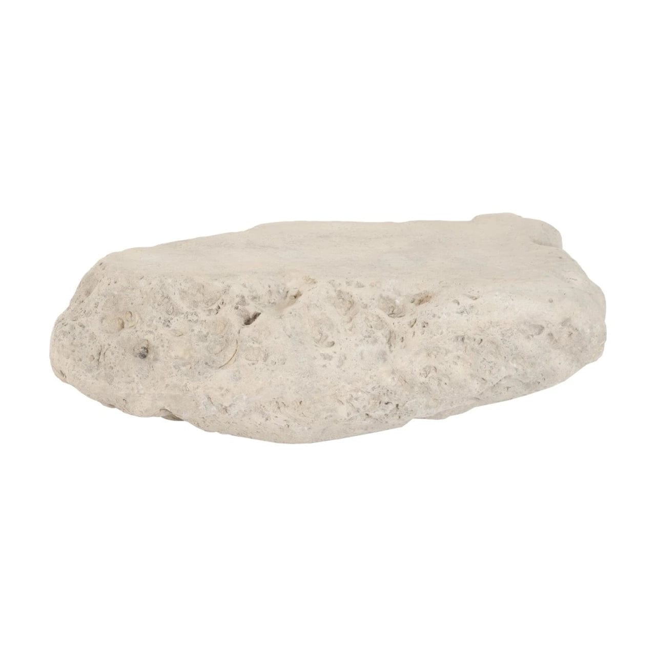 Boulder Large Roman Stone Coffee Table - Modern Living Room Centerpiece for Home Decor