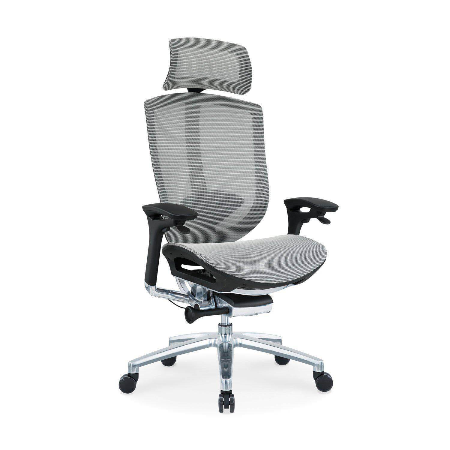 Ergonomic Gamma Grey Office Chair - Adjustable Height & Lumbar Support - Comfortable Mesh Back for Long Hours - Perfect for Home Office, Gaming & Workspaces