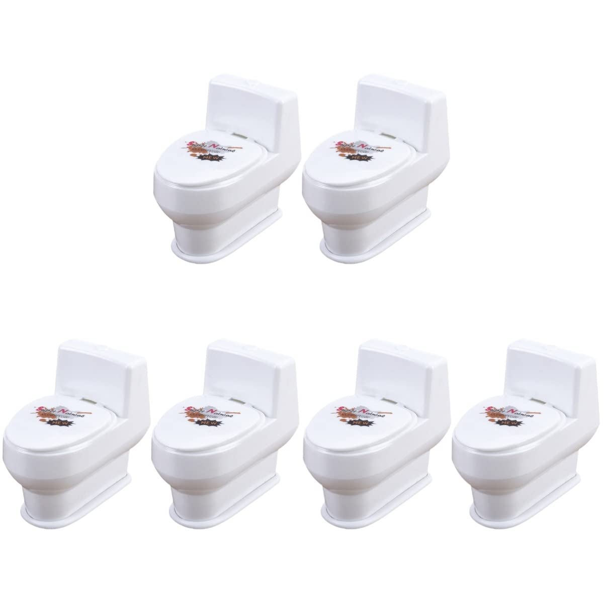 6 Pcs Mini White Toilet Prank Toys - Funny Miniature Toilet Gag Gifts for Pranks, Jokes & Office Desk Decor - Perfect for April Fools Day & Practical Jokes