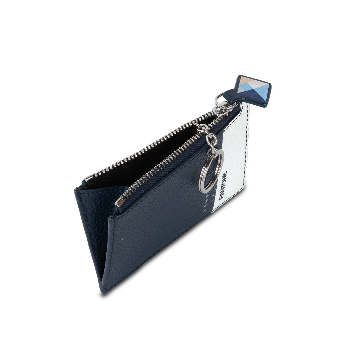 Samuel Ashley x Pantone Leather Key Purse - Premium Genuine Leather Keychain Wallet for Women & Men - Perfect for Travel, Office, and Everyday Use