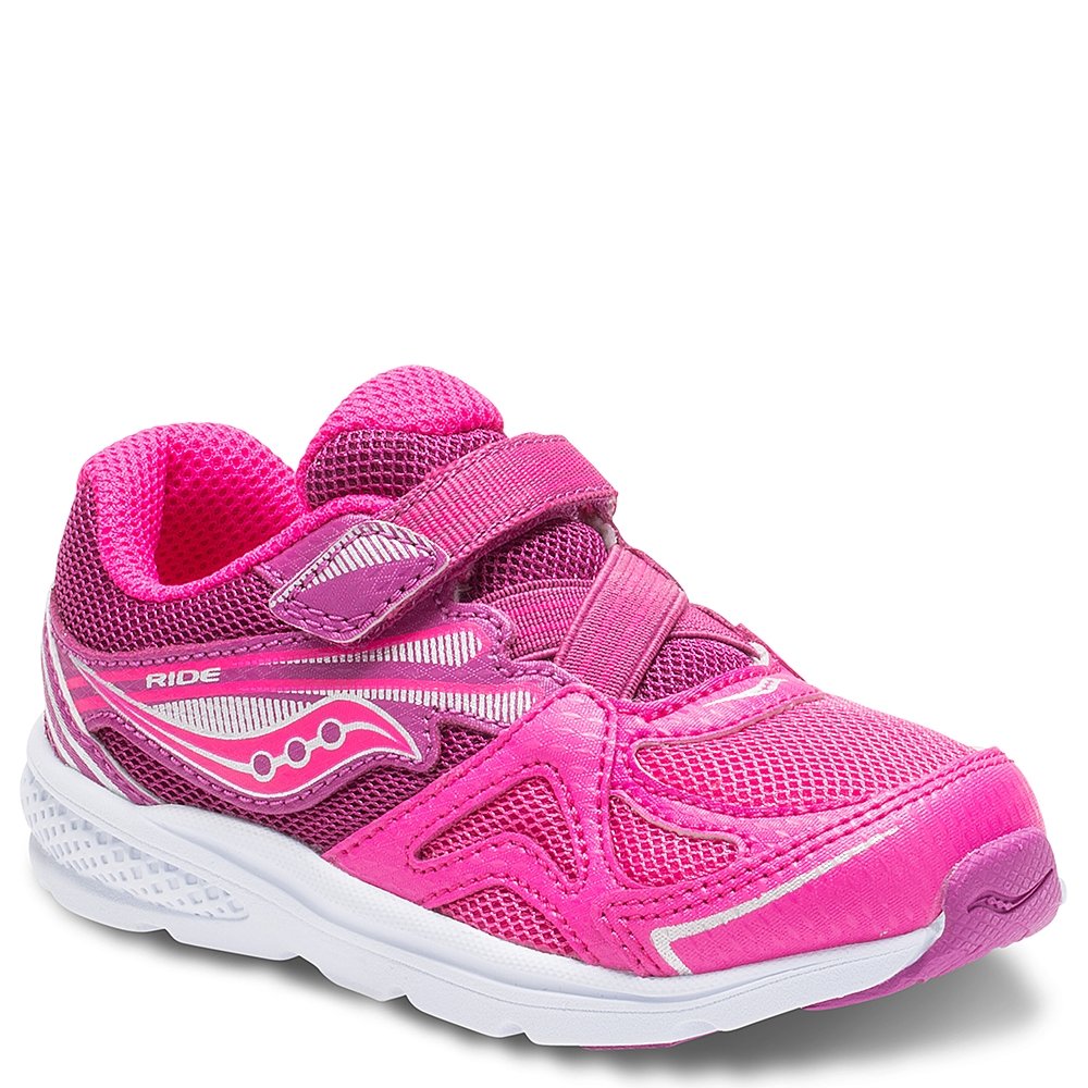 Saucony Girls' Baby Ride Sneaker - Lightweight Toddler/Little Kid Running Shoes for Active Play & Early Walkers | Perfect for Playground, Daycare & First Steps
