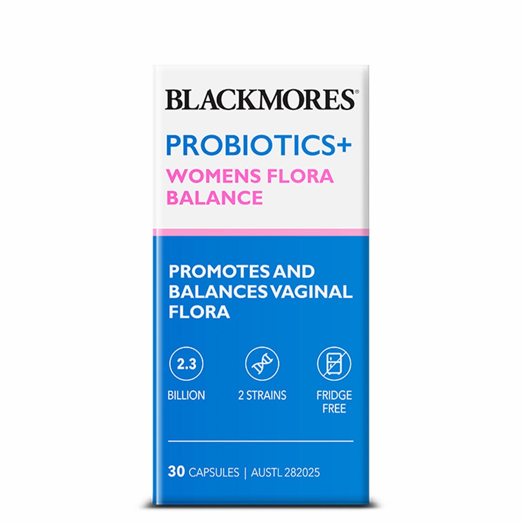 Blackmores Probiotics+ Women's Flora Balance - Supports Digestive & Immune Health - Daily Probiotic Supplement for Women's Wellness | Home & Travel Use