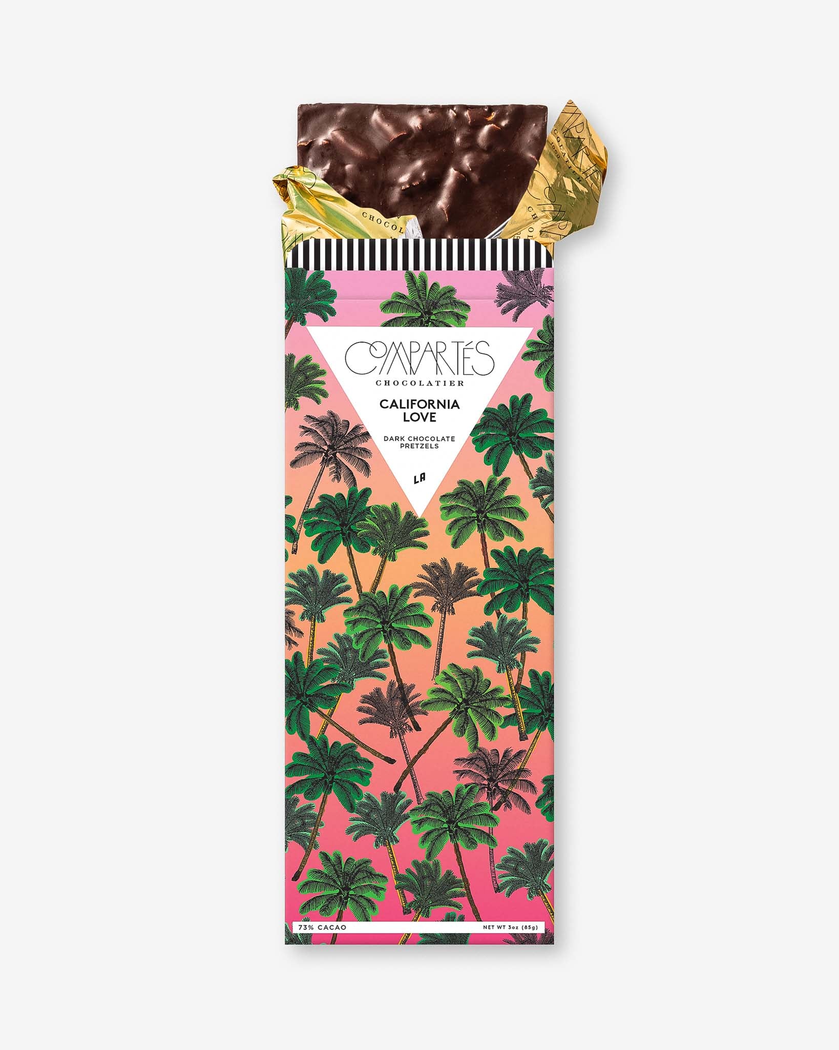 California Love Pretzel Chocolate Bar - Crunchy Pretzel & Smooth Chocolate Snack for Gifting, Parties & Everyday Treats