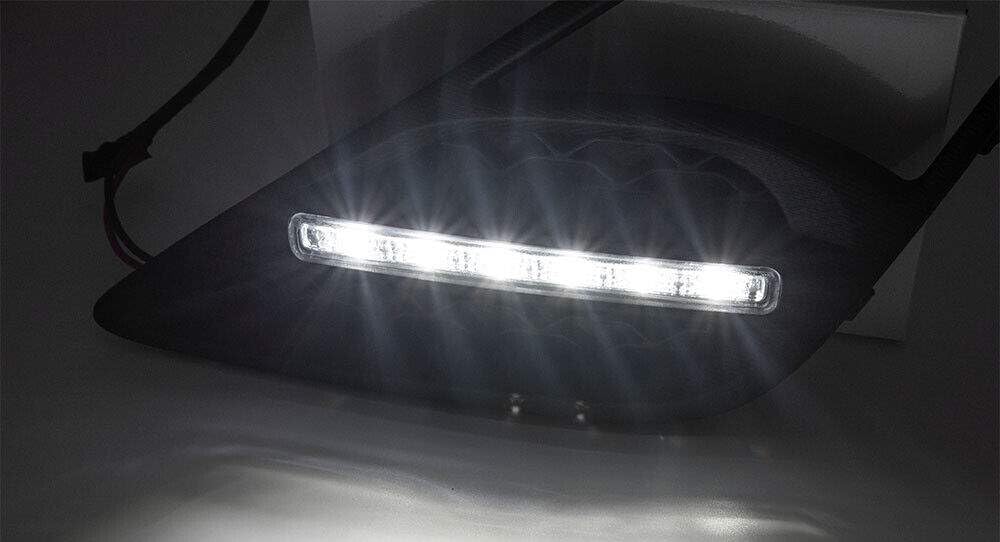 iJDMTOY OEM Fog Bezel with 6-LED High Power DRL Kit - Compatible with 2013-2016 Scion FR-S | Daytime Running Lights for Enhanced Visibility & Style