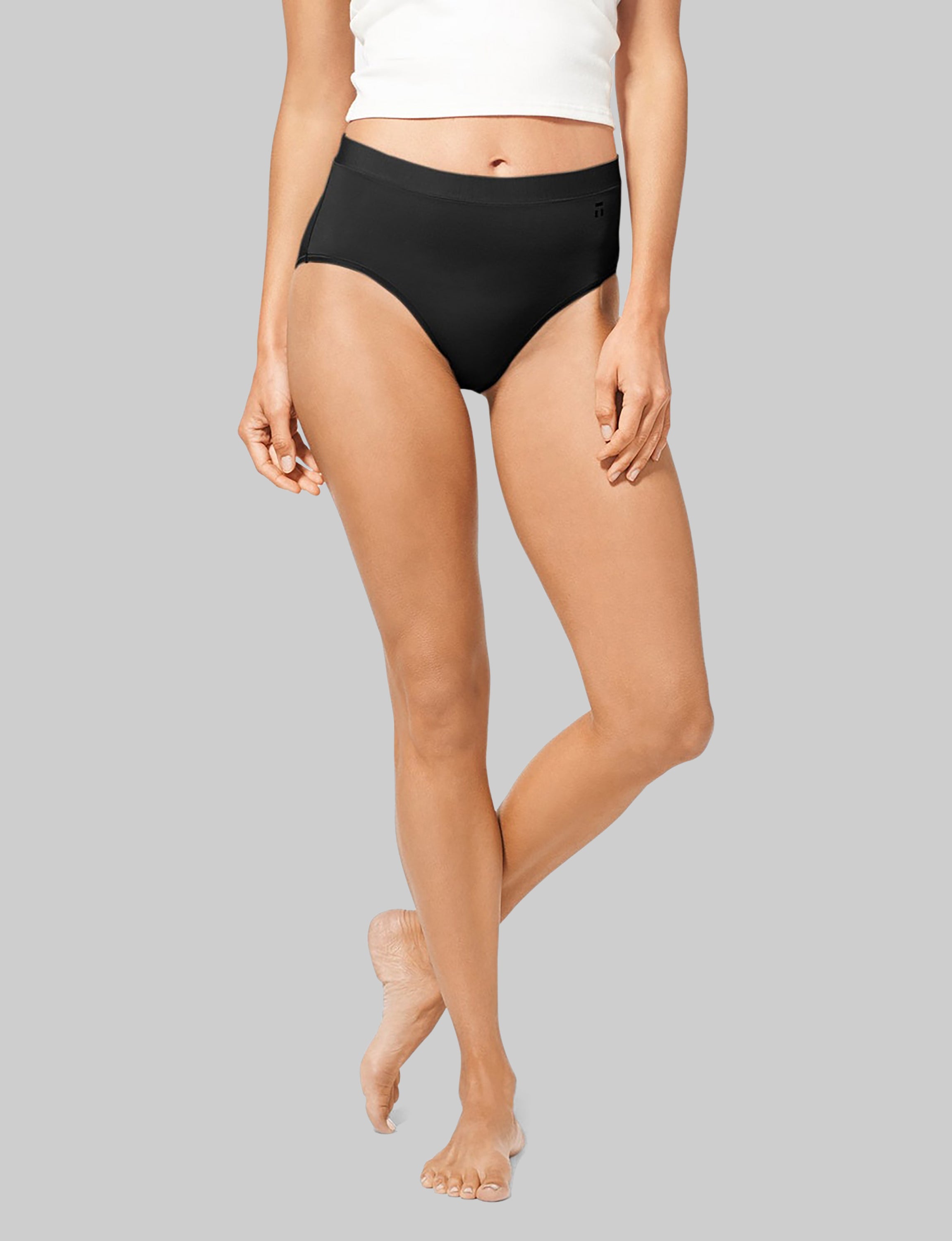 Women's High Rise Brief Underwear - 6 Pack Soft Stretch Second Skin Comfort for Everyday Wear & Lounge