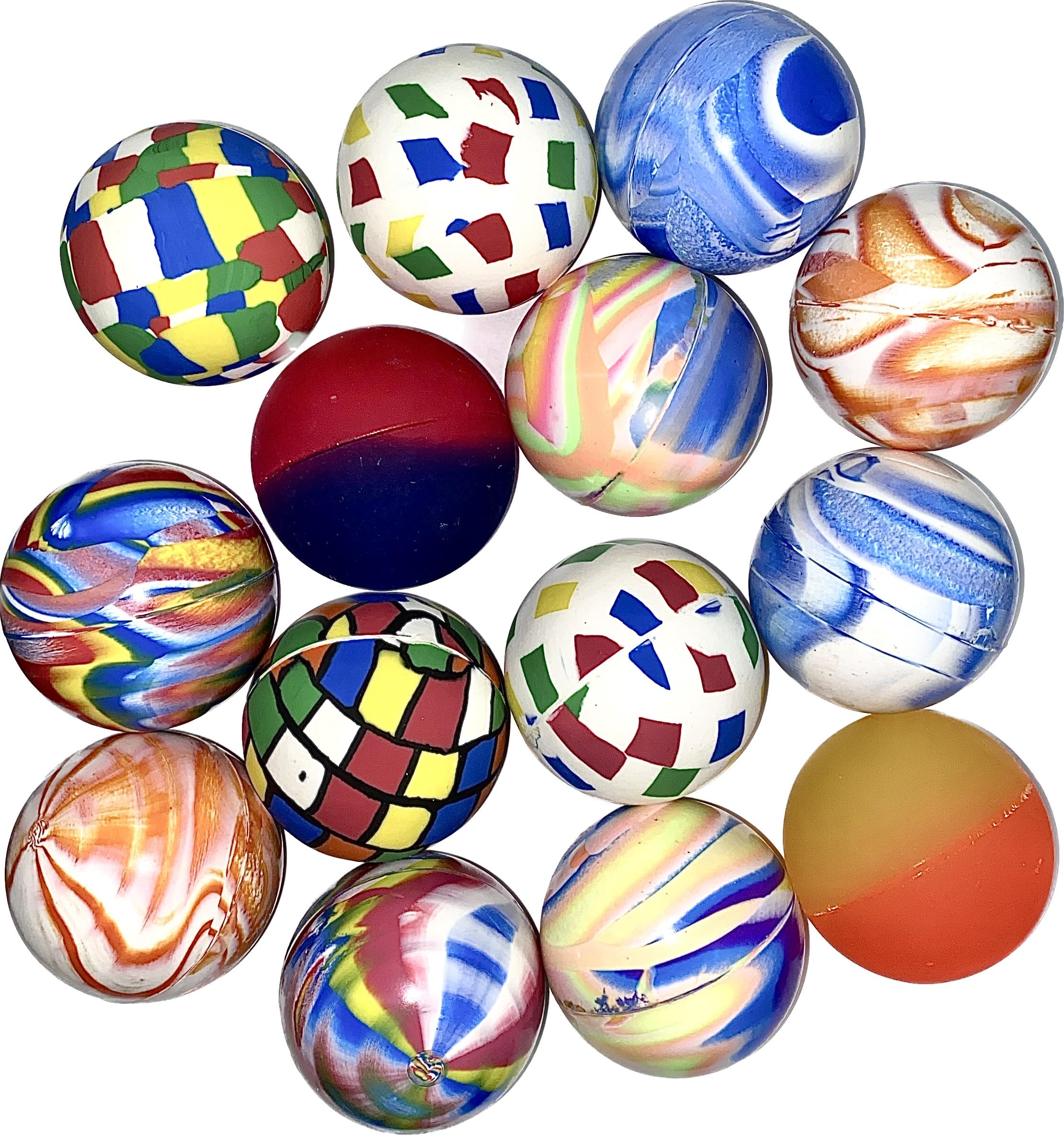 Entervending Bouncy Balls - 6 Pack Mixed Color Rubber Balls for Kids (60mm) - High Bounce Party Favors, Birthday Gifts, Classroom Rewards & Outdoor Play