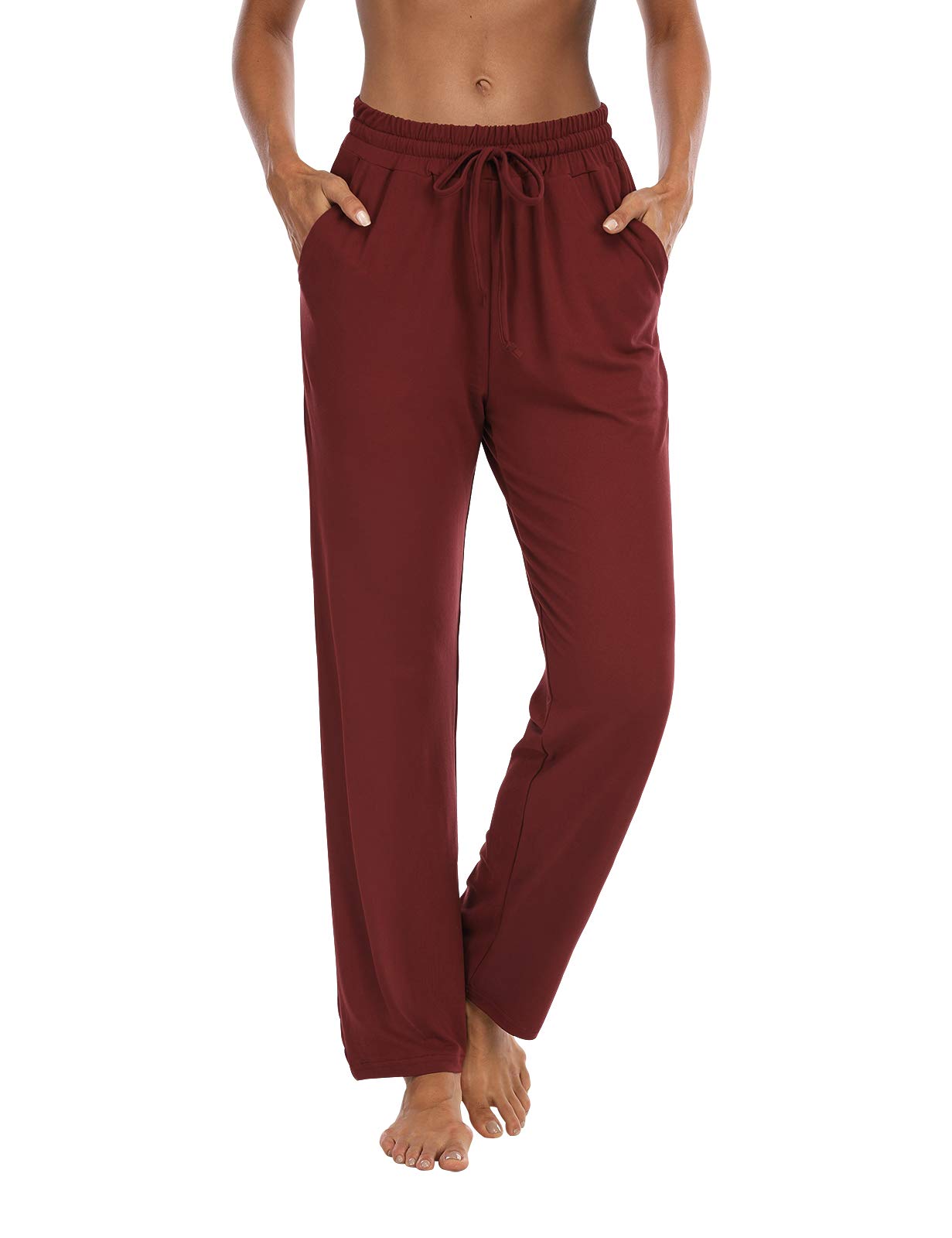 Women's Yoga Pants - Sarin Mathews Pleated Wide Leg Lounge Pants with Pockets | Comfy Workout & Sweatpants for Yoga, Running, Gym & Casual Wear