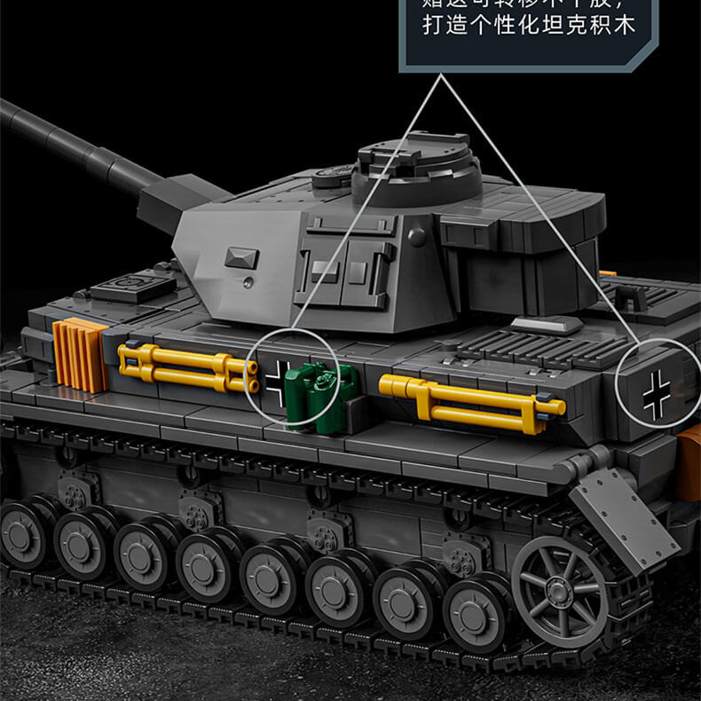 1/35 Scale 12GO 97003 Panzer IV F2 German WWII Tank Model Kit - Perfect for Military History Enthusiasts & Scale Model Builders | Display, Collection, or Wargaming Scenarios