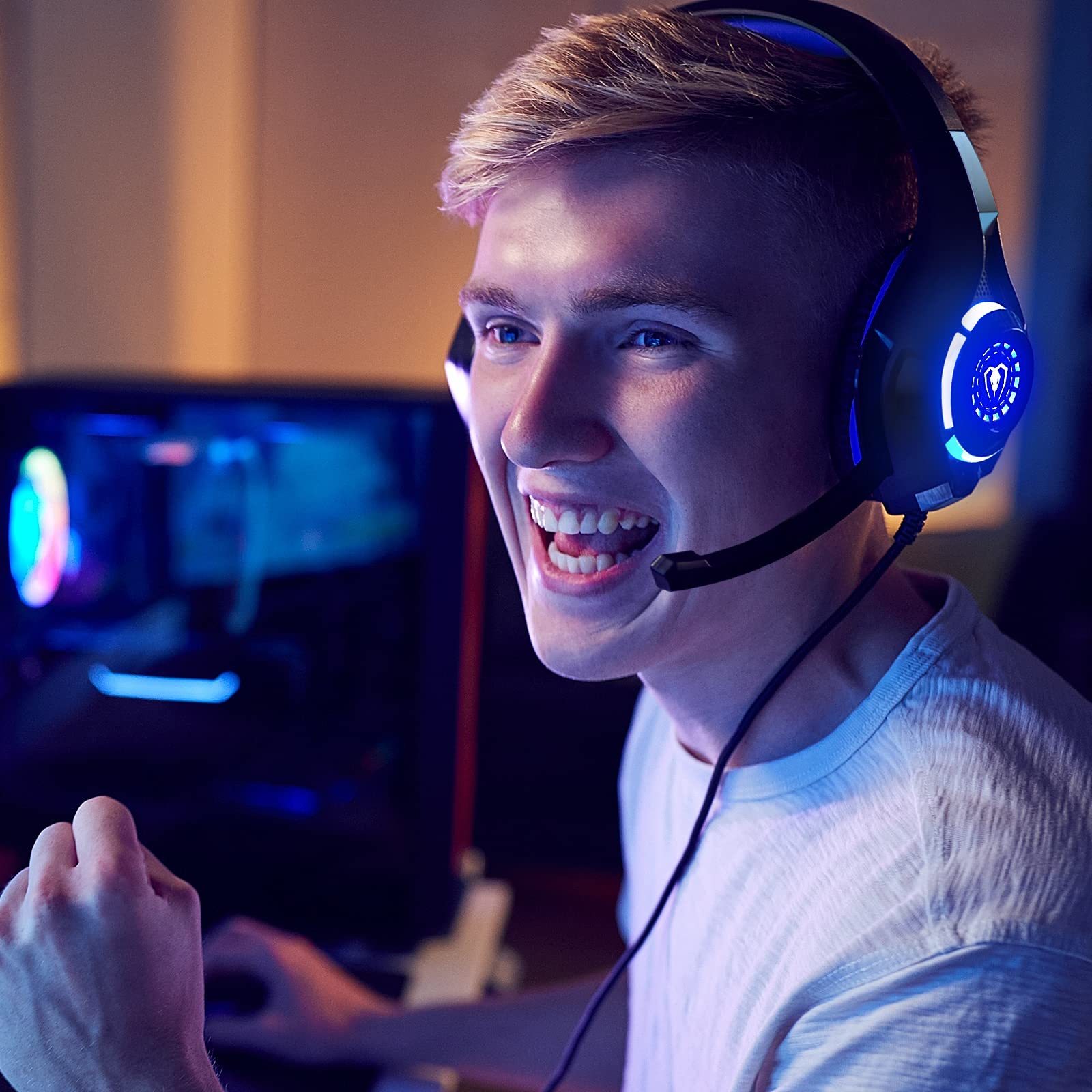 Best Gaming Headset for PC, PS5, Nintendo Switch & Mobile - Noise Cancelling Microphone & Deep Bass Stereo Sound - Perfect for Online Gaming, Streaming & Voice Chat