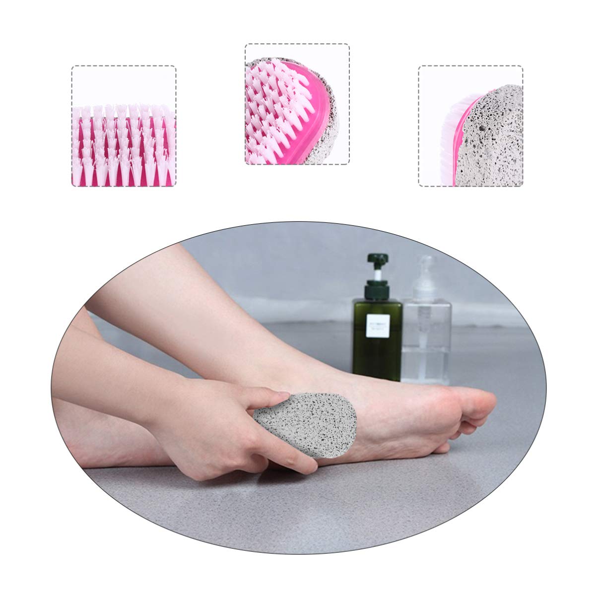 Natural Pumice Stone 6-Pack for Dead Skin Removal - Foot & Hand Exfoliator for Men & Women - Perfect for Pedicures & Home Spa