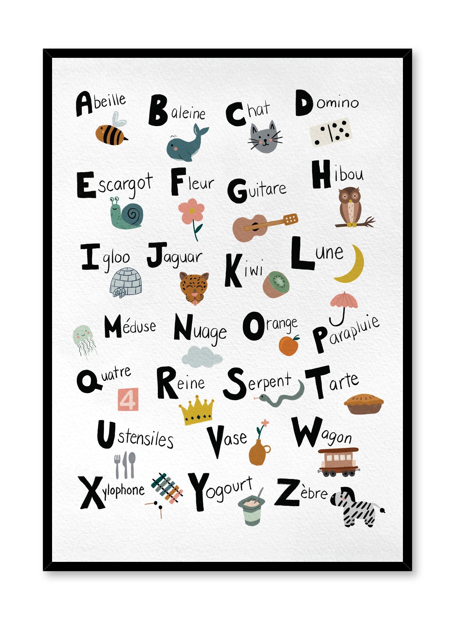 Learn Your French ABC's - Educational Alphabet Poster for Kids | Perfect for Classroom, Homeschool & Language Learning