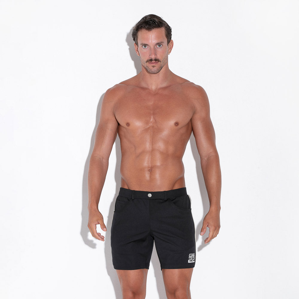 Code 22 Downtown 7 Short 9933 Black - Stylish Casual Shorts for Men | Perfect for Summer Outings, Beach Trips & Streetwear Fashion