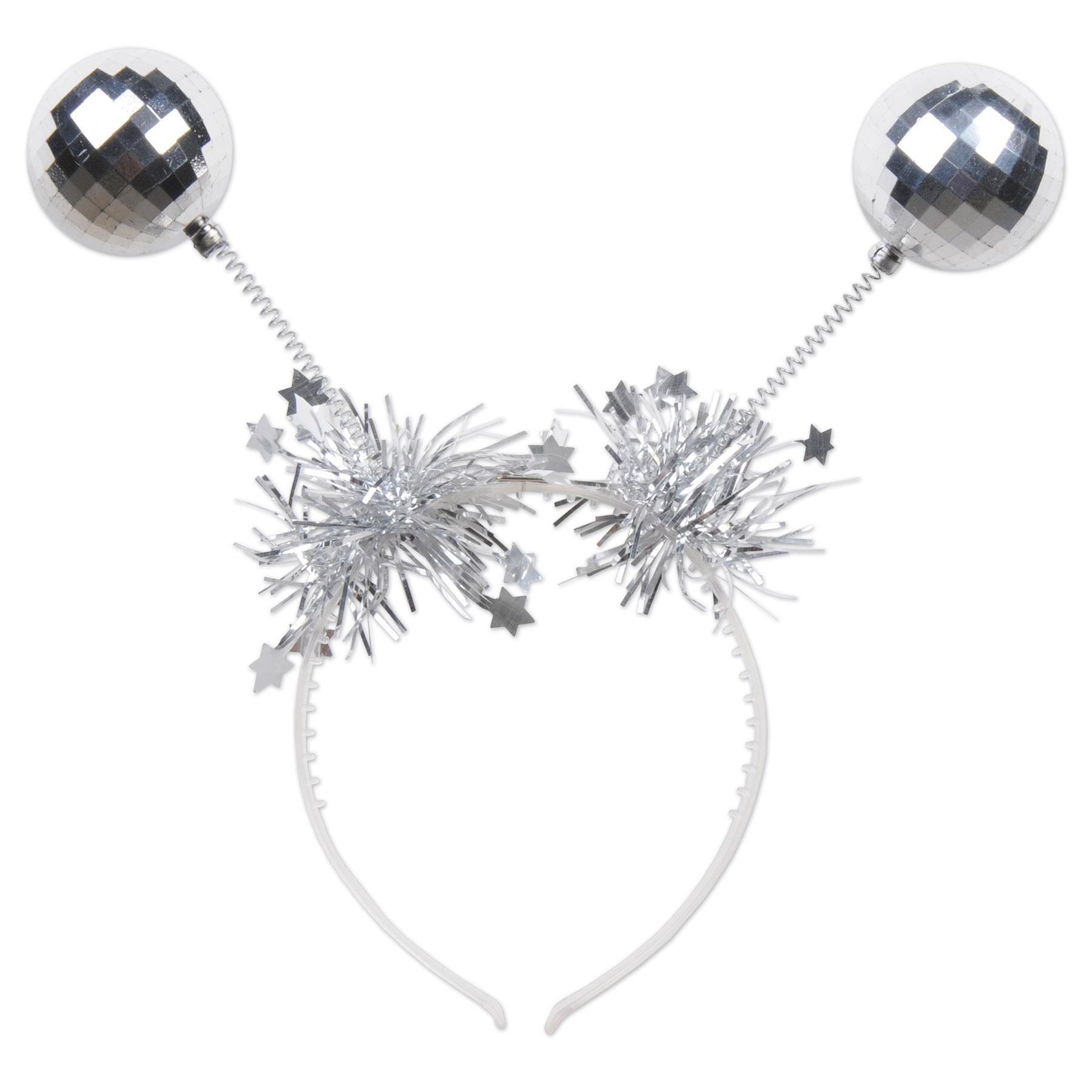 12 Pack Beistle Christmas Silver Ball Boppers - Party Decorations for Holiday Celebrations, New Year's Eve, and Festive Gatherings