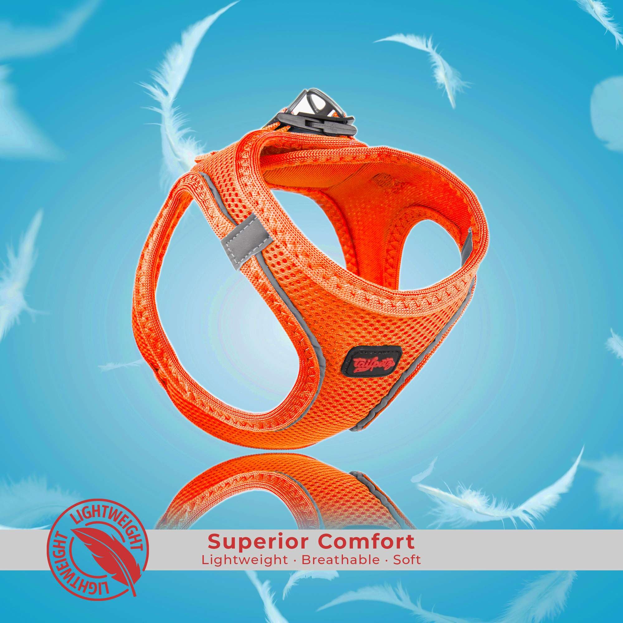**Tailpetz Adjustable No-Pull Reflective Dog Harness for Small Dogs - Step-in Design for Puppy Training, Comfortable & Secure Fit for Small Breed Dogs (Neon Orange, Size S) - Perfect for Walks, Hiking & Outdoor Adventures**