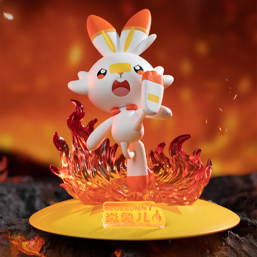 Official Pokemon Scorbunny Prime Figure Mini - Collectible Action Figure for Kids & Adults - Perfect for Display, Gifts, and Pokemon Battles