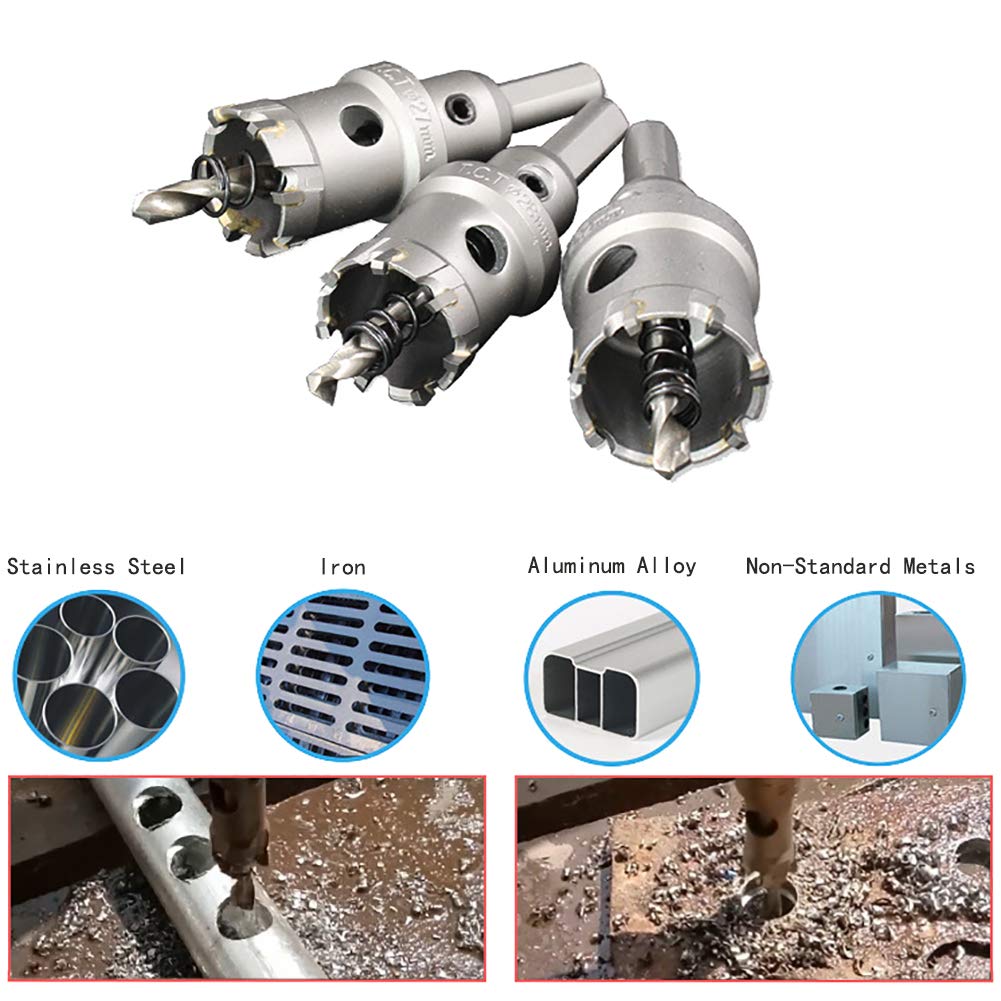 Premium Tungsten Carbide Hole Saw Cutter - Industrial Grade for Cutting Stainless Steel, Aluminum, Metal & Wood - 30mm Diameter - Perfect for Plumbing, HVAC, Construction & DIY Projects
